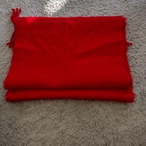 Red cashmere scarf